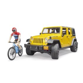 Bruder BR02543 Jeep W. Rubicon Bisiklet ve Sürücüsü