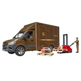 Bruder BR02678 Mercedes Benz Sprinter Ups Kargo Aracı Transpalet ve Fıgür