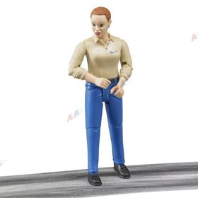 Bruder BR60408 Açık Tenli Mavi Pantolonlu Kadın Oyuncak