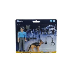 Bruder BR62150 Mavi Polis Figürü Polis Köpeği