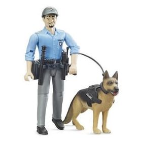 Bruder BR62150 Mavi Polis Figürü Polis Köpeği