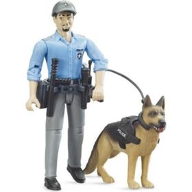 Bruder BR62150 Mavi Polis Figürü Polis Köpeği