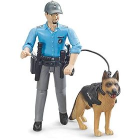 Bruder BR62150 Mavi Polis Figürü Polis Köpeği