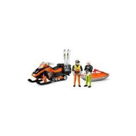 Bruder BR63100 Sürücülü Kayak Aracı Kurtarma Kızagı Ve Kayakçı