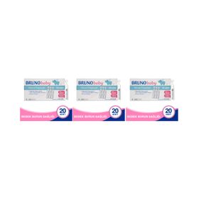 Bruno Baby 5x20 ml Flakon 3 Kutu Serum Fizyolojik Burun Aspiratörü