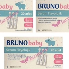 Bruno Baby 5x20 ml Flakon 3 Kutu Serum Fizyolojik Burun Aspiratörü
