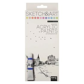 Bruno Visconti 70-0055 Pastel Renkler 12x12 ml Akrilik Boya Seti