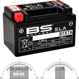 BS Battery BTX7A 2014 2015 Peugeot Speedfight 4 Uyumlu Akü