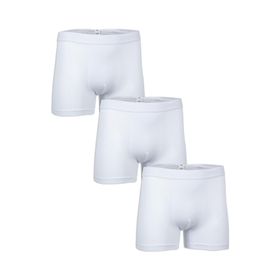 BSM 13203 3'lü Pamuklu Beyaz Erkek Boxer