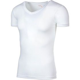 BSM 41603 Beyaz Modal V Yaka Kısa Kol Erkek Body