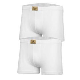 BSM 44203 2'li Stretch Beyaz Kısa Erkek Boxer