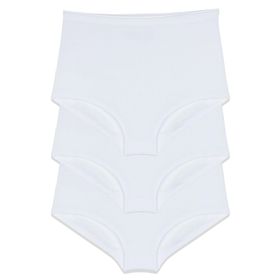 BSM 48633 Modal 3'lü Beyaz Yüksel Bel Kadın Külot