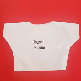 BSSM 11 cm x 16 cm Hoşgeldin Kuzum Yazılı Oyuncak T-Shirt