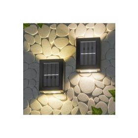 BSSM 2 Adet Yeni Model Solar Güneş Enerjili Dekorasyon Aplik Işık Çift Taraflı Duvar Lambası