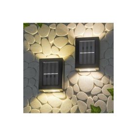 BSSM 2 Adet Yeni Model Solar Güneş Enerjili Dekorasyon Aplik Işık Çift Taraflı Duvar Lambası