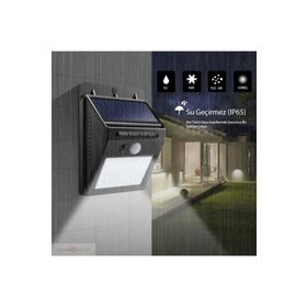 BSSM 20 Led'li Sarı Gün Işığı Hareket Sensörlü Güneş Enerjili Dış Mekan Bahçe Led Aydınlatma