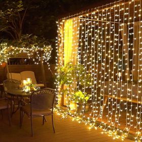 BSSM 8 Fonksiyonlu 2.5x2.5 m 12 Saçaklı 180 Ledli Kablolu Fişli Perde Led