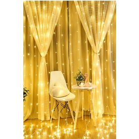 BSSM 8 Fonksiyonlu 2.5x2.5 m 12 Saçaklı 180 Ledli Kablolu Fişli Perde Led