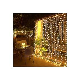 BSSM 8 Fonksiyonlu 2.5x2.5 m 12 Saçaklı 180 Ledli Kablolu Fişli Perde Led