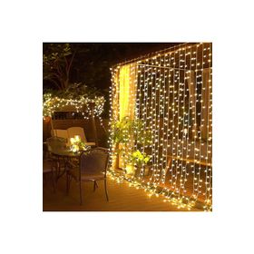 BSSM 8 Fonksiyonlu 2.5x2.5 m 12 Saçaklı 180 Ledli Kablolu Fişli Perde Led