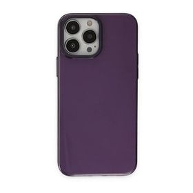 BSSM Anka PC Sert Metal Kapak - Mor iPhone 13 Pro Max Kılıf