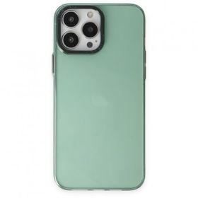 BSSM Anka PC Sert Metal Kapak - Yeşil iPhone 14 Pro Kılıf