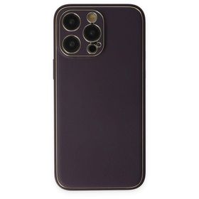 BSSM Coco Deri Silikon Kapak - Derin Mor iPhone 13 Pro Max Kılıf