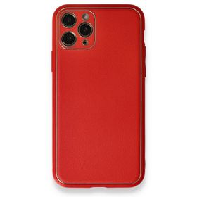 BSSM Coco Deri Silikon Kapak - Kırmızı iPhone 11 Pro Max Kılıf