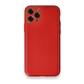 BSSM Coco Deri Silikon Kapak - Kırmızı iPhone 11 Pro Max Kılıf