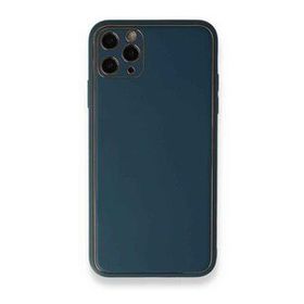 BSSM Coco Deri Silikon Kapak - Mavi iPhone 11 Pro Max Kılıf