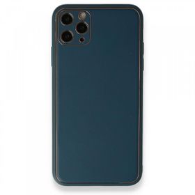 BSSM Coco Deri Silikon Kapak - Mavi iPhone 11 Pro Max Kılıf