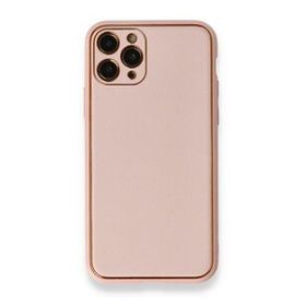 BSSM Coco Deri Silikon Kapak - Pembe iPhone 11 Pro Max Kılıf