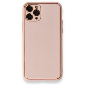 BSSM Coco Deri Silikon Kapak - Pembe iPhone 11 Pro Max Kılıf