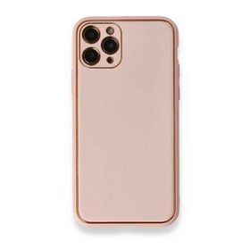BSSM Coco Deri Silikon Kapak - Pembe iPhone 11 Pro Max Kılıf