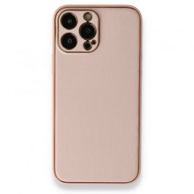 BSSM Coco Deri Silikon Kapak - Pembe iPhone 13 Pro Kılıf