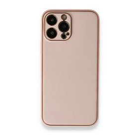 BSSM Coco Deri Silikon Kapak - Pembe iPhone 13 Pro Kılıf