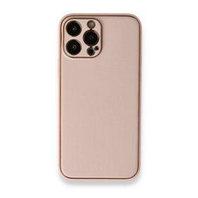 BSSM Coco Deri Silikon Kapak - Pembe iPhone 13 Pro Kılıf