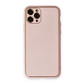 BSSM Coco Deri Silikon Kapak - Pudra iPhone 11 Pro Max Kılıf