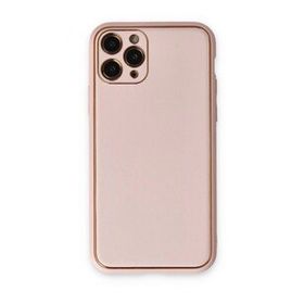 BSSM Coco Deri Silikon Kapak - Pudra iPhone 11 Pro Max Kılıf