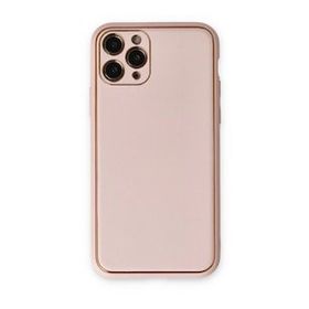 BSSM Coco Deri Silikon Kapak - Pudra iPhone 11 Pro Max Kılıf