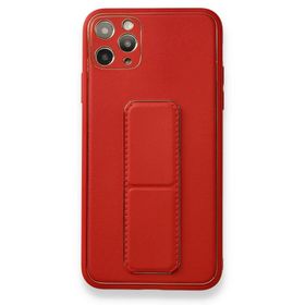 BSSM Coco Deri Standlı Kapak - Kırmızı iPhone 11 Pro Max Kılıf