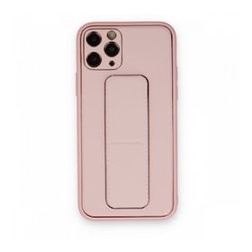 BSSM Coco Deri Standlı Kapak - Pembe iPhone 11 Pro Max Kılıf