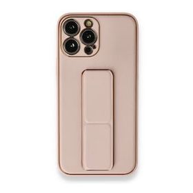 BSSM Coco Deri Standlı Kapak - Pembe iPhone 13 Pro Kılıf