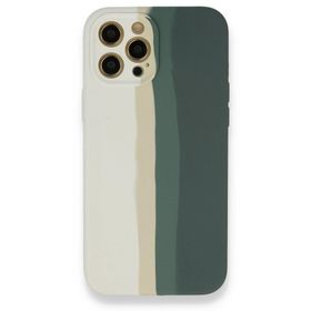 BSSM Ebruli Lansman Silikon - Beyaz Gri iPhone 12 Pro Kılıf