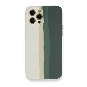 BSSM Ebruli Lansman Silikon - Beyaz Gri iPhone 12 Pro Kılıf