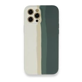 BSSM Ebruli Lansman Silikon - Beyaz Gri iPhone 12 Pro Kılıf