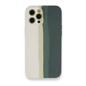 BSSM Ebruli Lansman Silikon - Beyaz Gri iPhone 12 Pro Kılıf