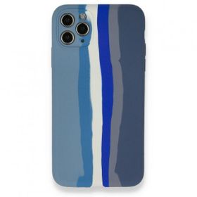BSSM Ebruli Lansman Silikon - Mavi Gri iPhone 11 Pro Kılıf