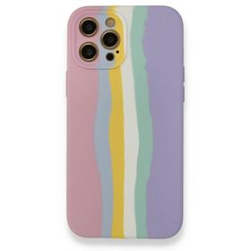 BSSM Ebruli Lansman Silikon - Pembe Lila iPhone 12 Pro Max Kılıf