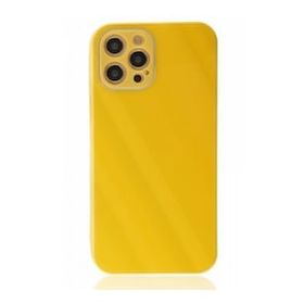 BSSM Glass Kapak - Sarı iPhone 12 Pro Kılıf